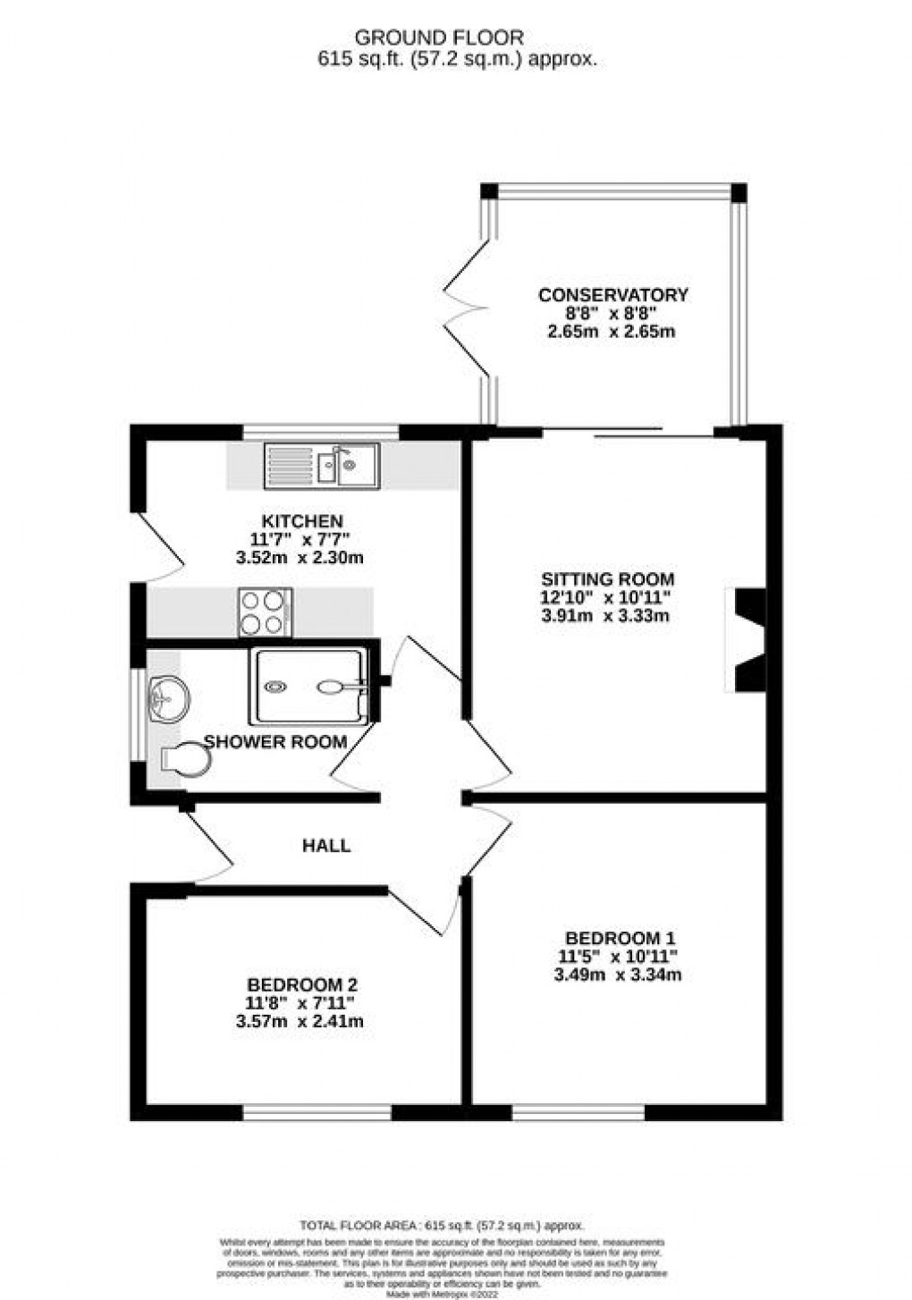 Floorplan for Woodbury Close, Wells