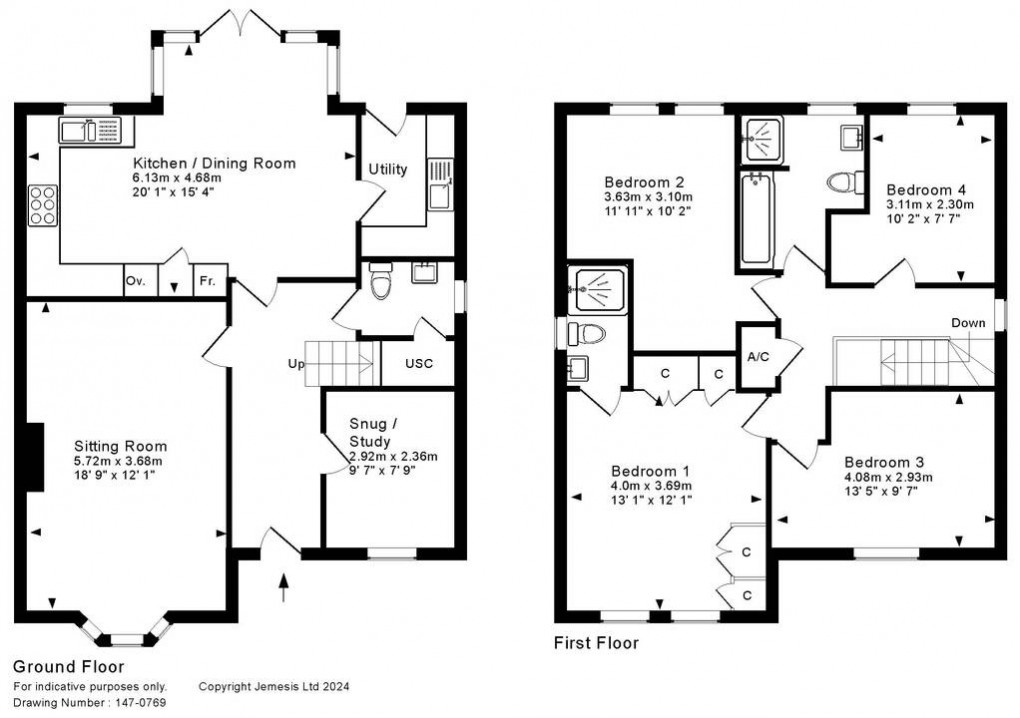 Floorplan for Doddrells Close, Wells