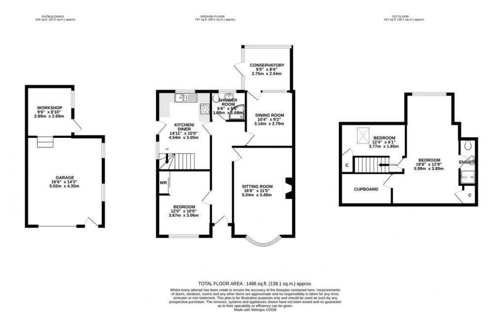 Floorplan for Middle Street, Ashcott