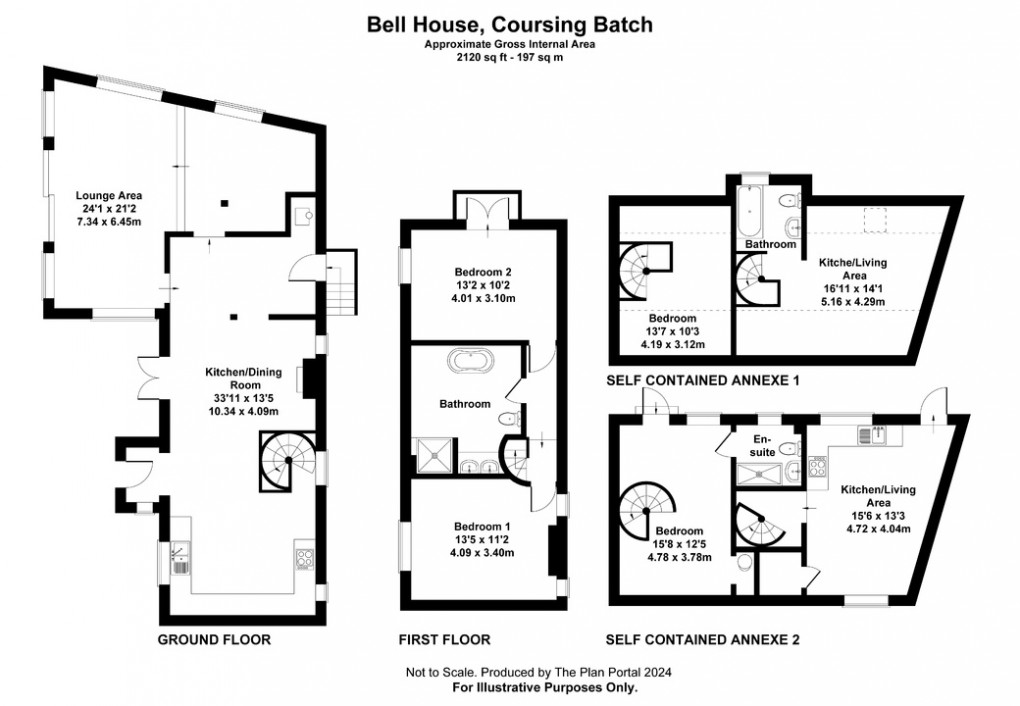 Floorplan for Bell House, Coursing Batch, Glastonbury, Somerset