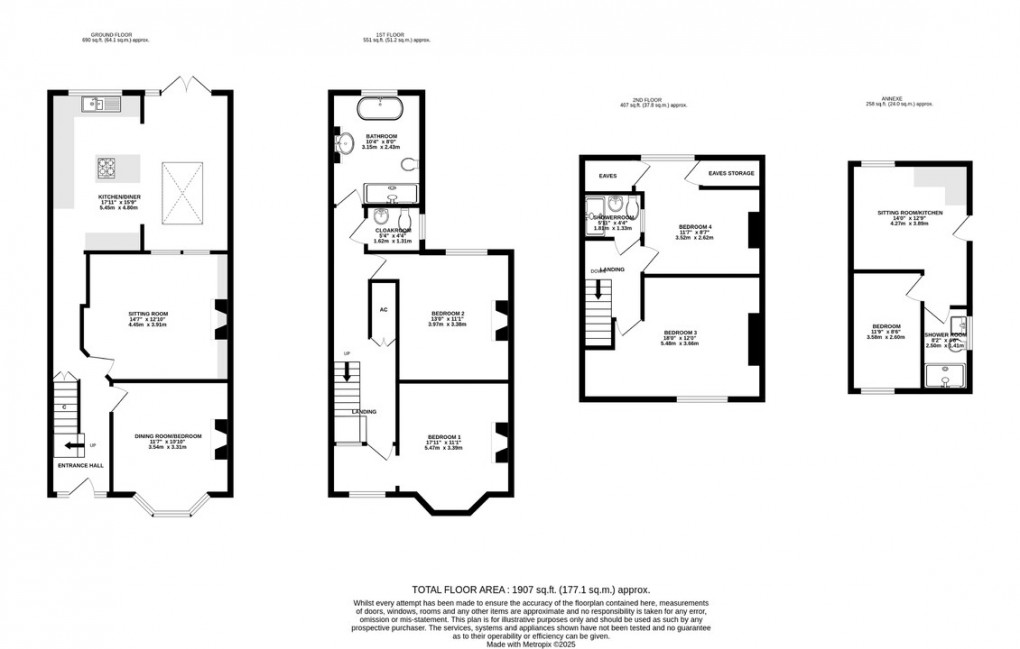 Floorplan for Benedict Street, Glastonbury, Somerset