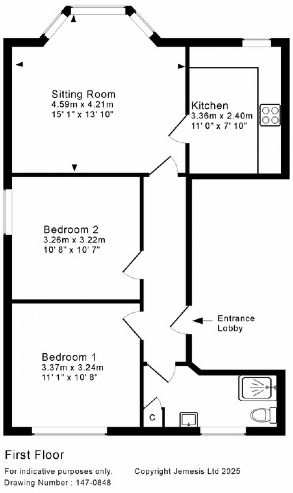 Floorplan for Chamberlain Street, Wells