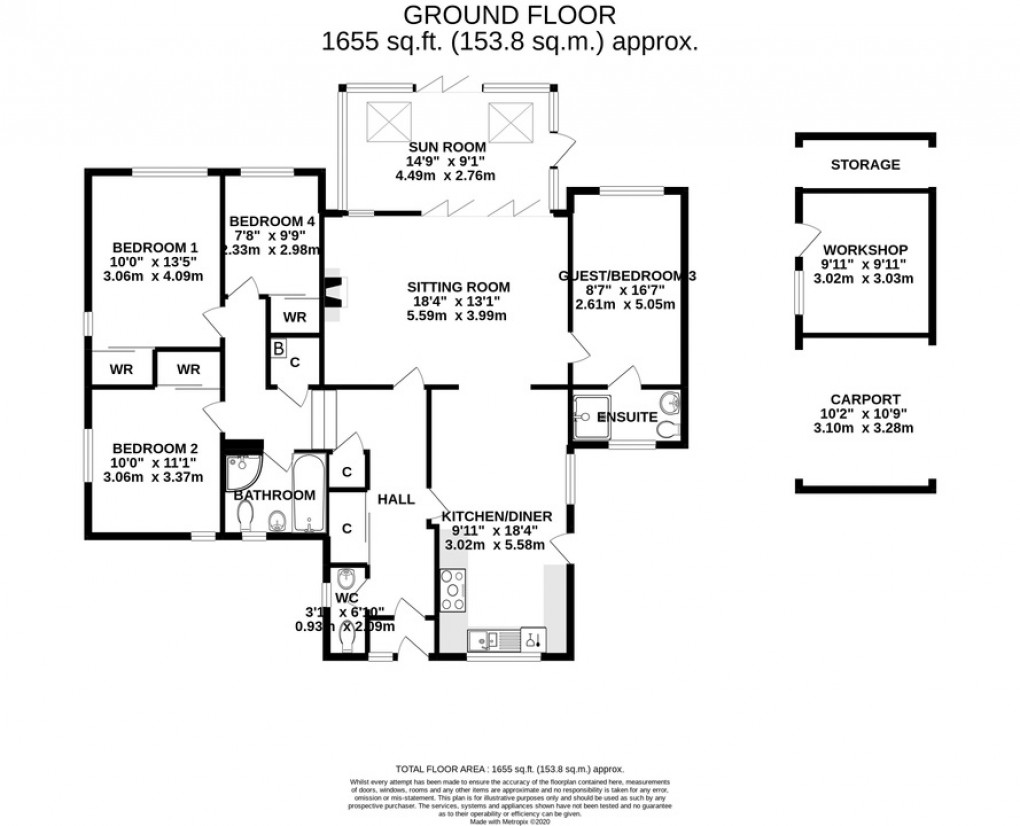 Floorplan for Beretun Orchard, Glastonbury