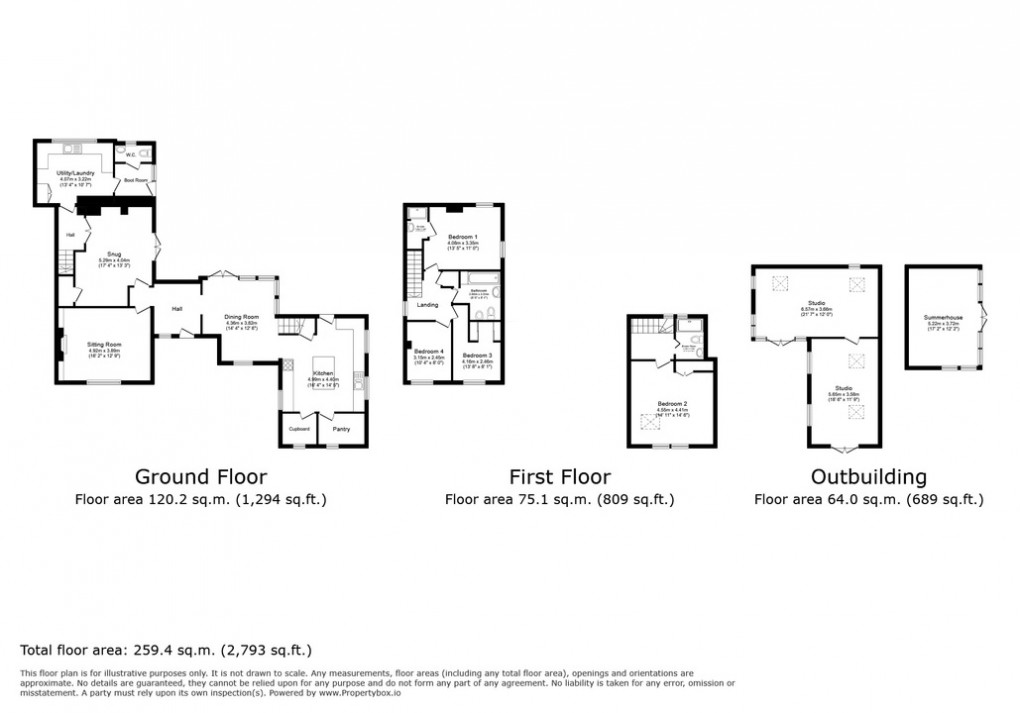 Floorplan for Priory Barn, Woodlands, Baltonsborough