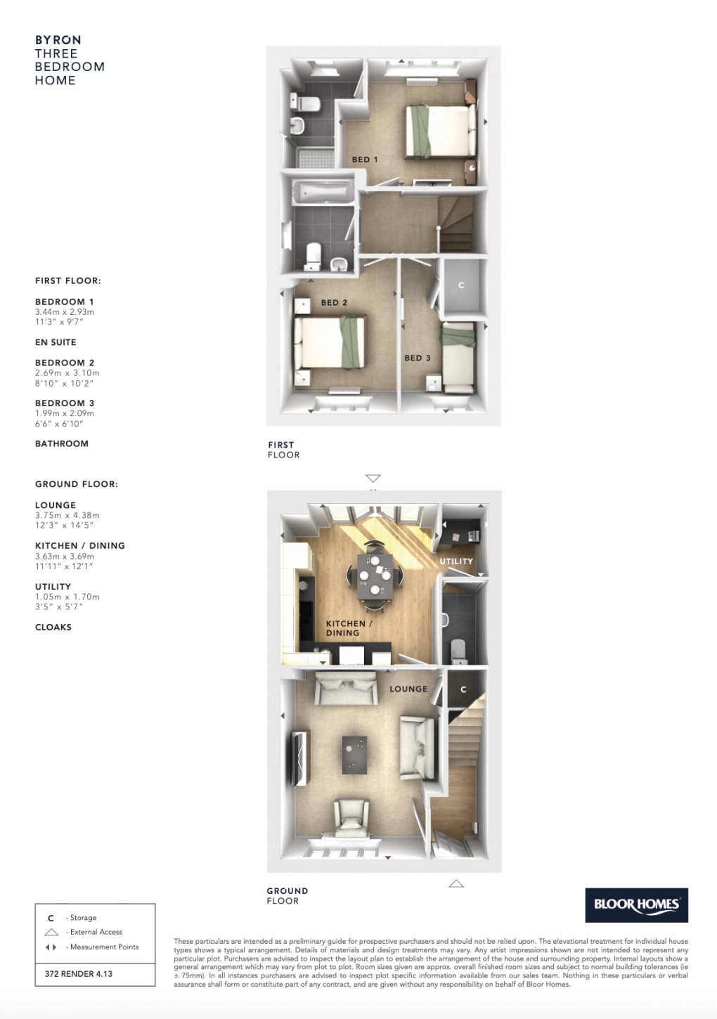 Floorplan for Somerton Mead, Somerton