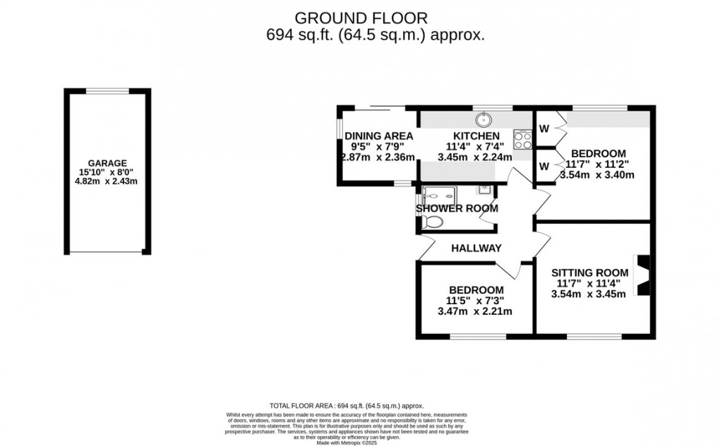 Floorplan for The Grange, Chilton Polden