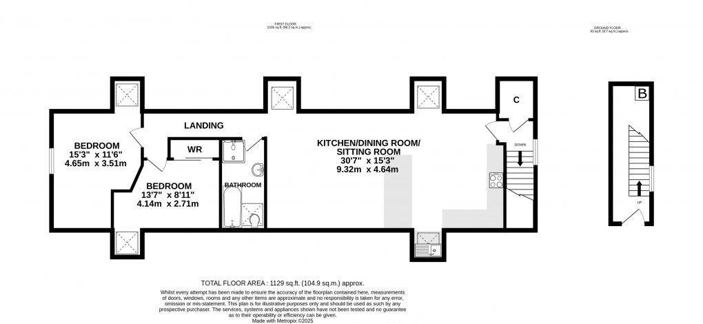 Floorplan for The Flat, Spring Hill Farm