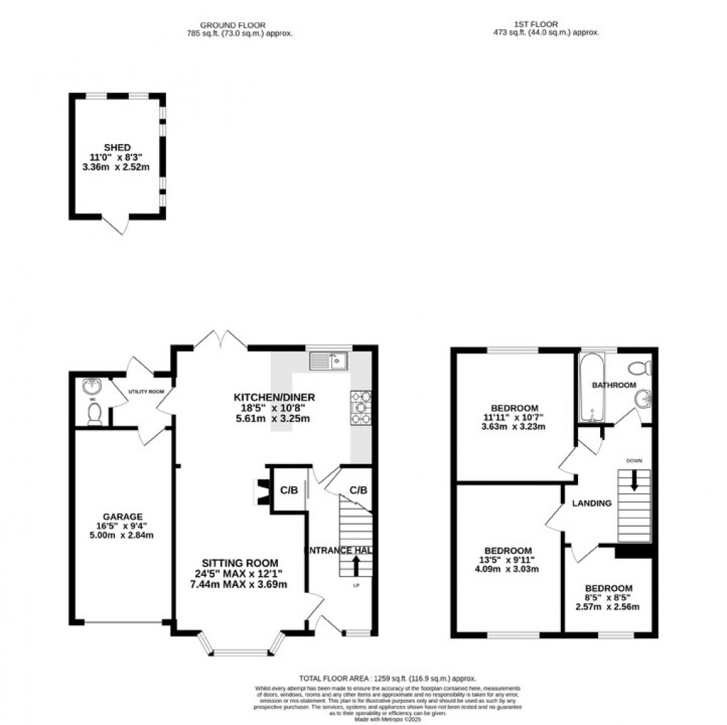 Floorplan for Queens Road, Street