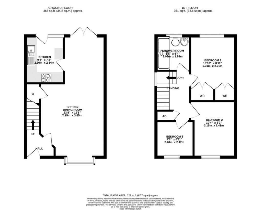 Floorplan for Pendragon Park, Glastonbury, Somerset