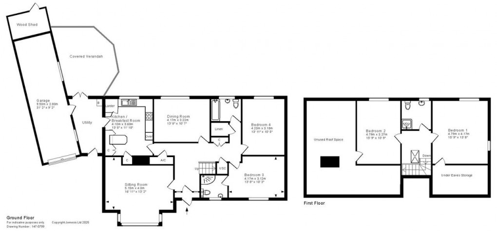Floorplan for Abbey Close, Wookey