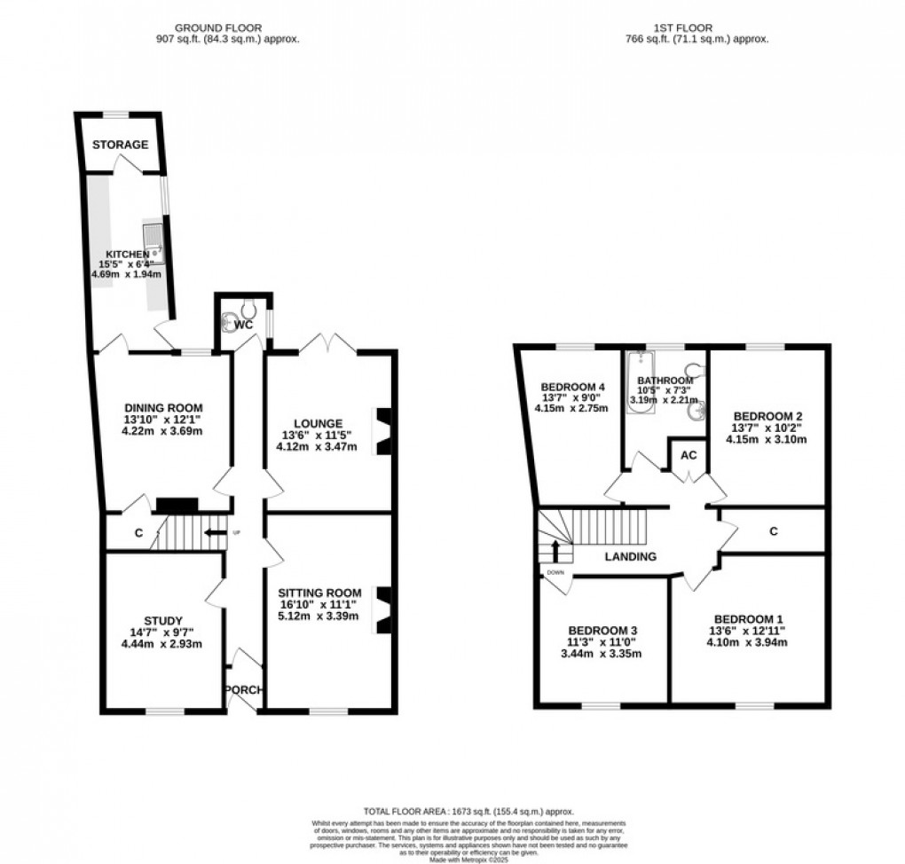 Floorplan for Benedict Street, Glastonbury, Somerset