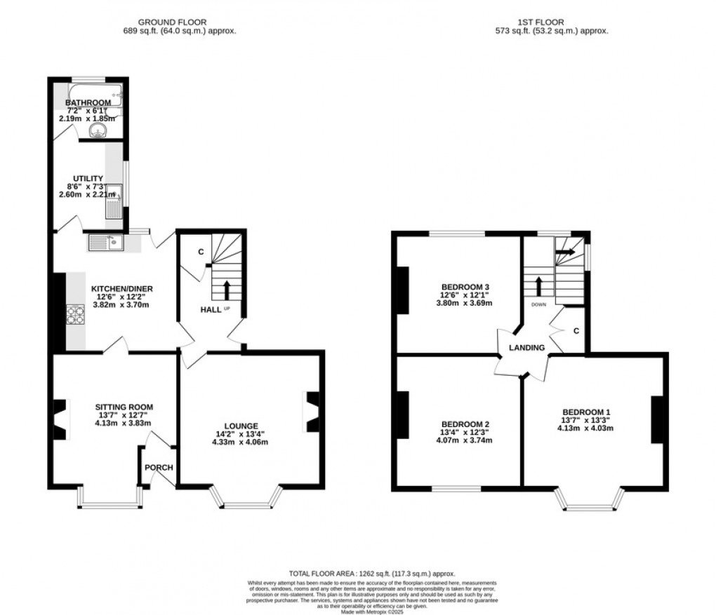Floorplan for Benedict Street, Glastonbury, Somerset
