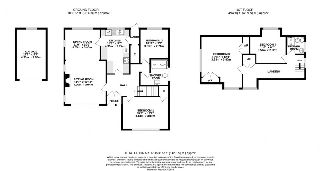 Floorplan for Ash Lane, Wells