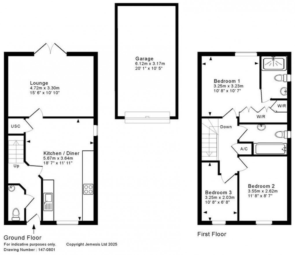 Floorplan for Feltham Close, Wells