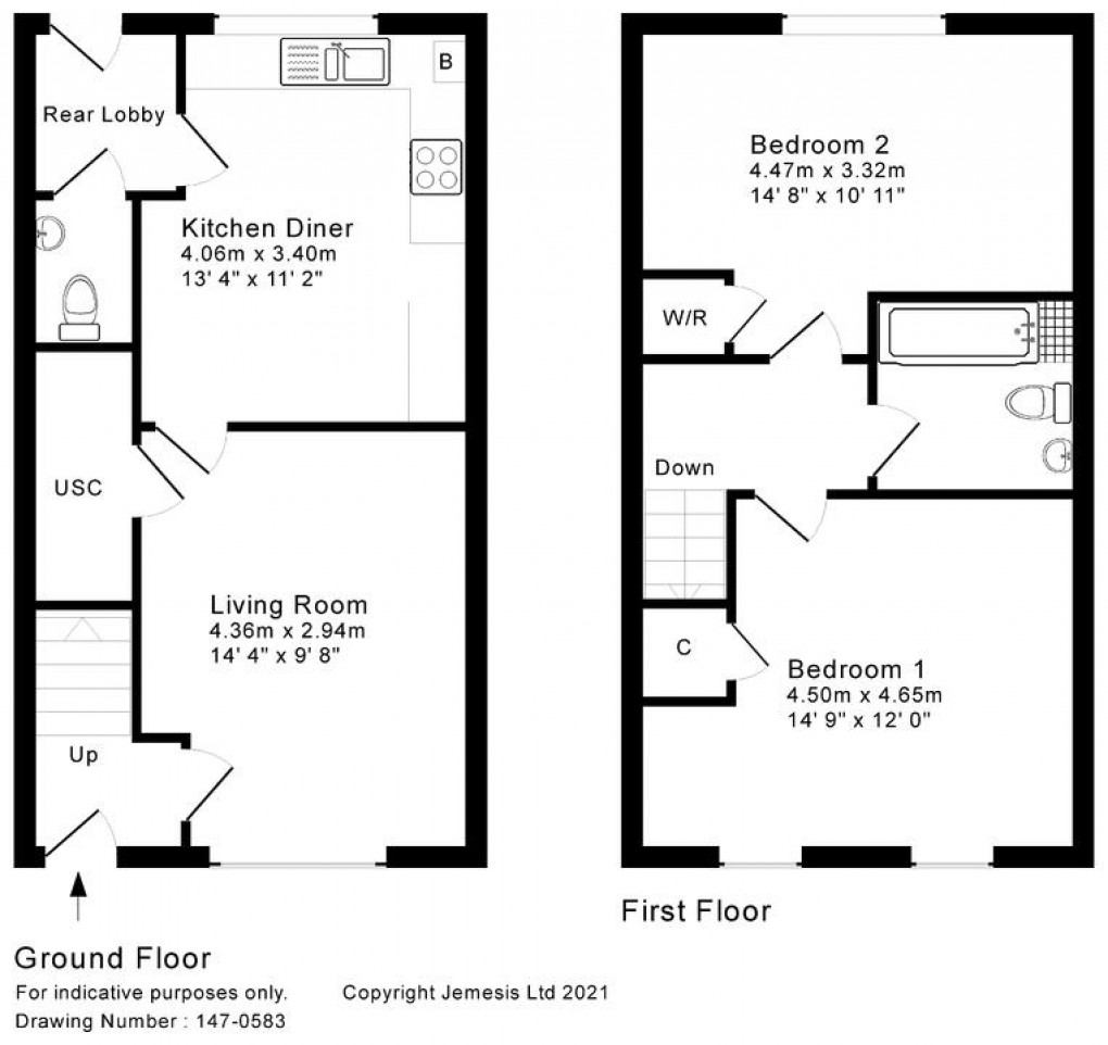 Floorplan for Nimrod Way, Wells