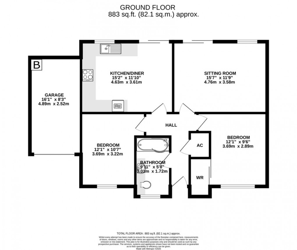 Floorplan for Willmotts Close, Chilton Polden
