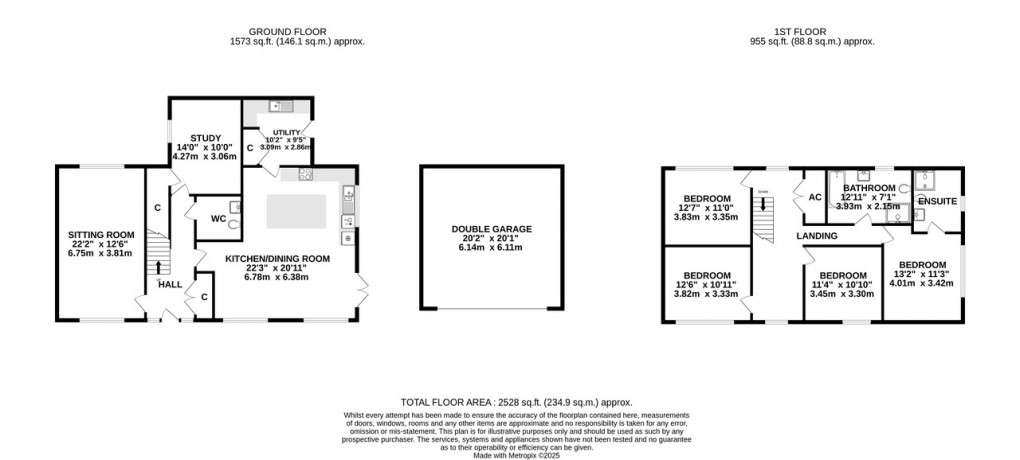 Floorplan for Pipers Farm, Ashcott