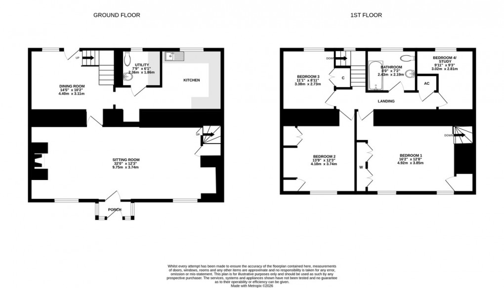 Floorplan for East Lydford, Somerton