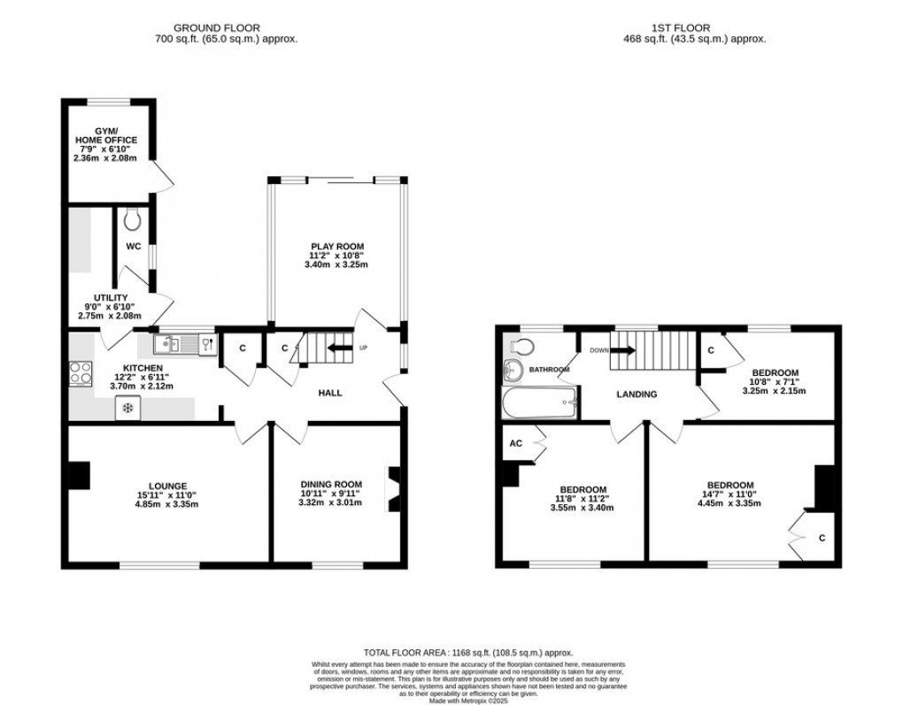 Floorplan for Broadway Avenue, Chilton Polden