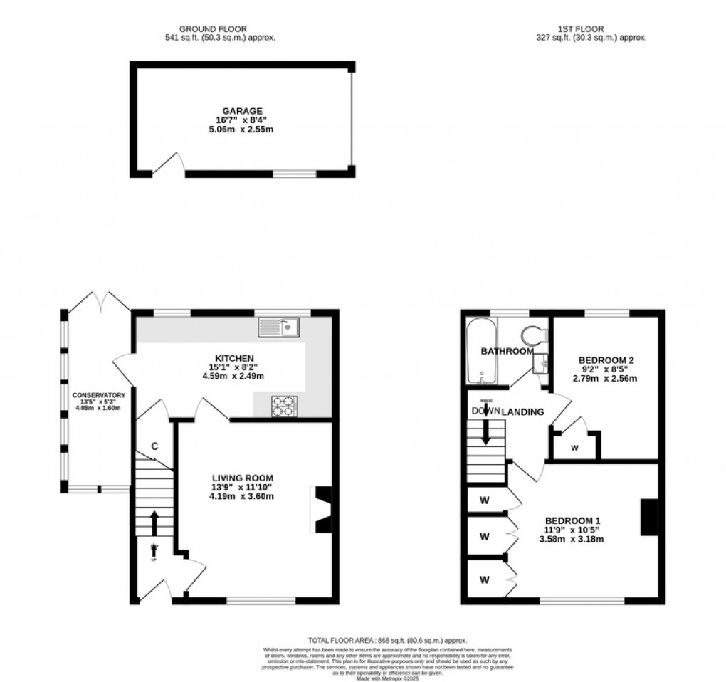 Floorplan for Moor Road, Moorlinch