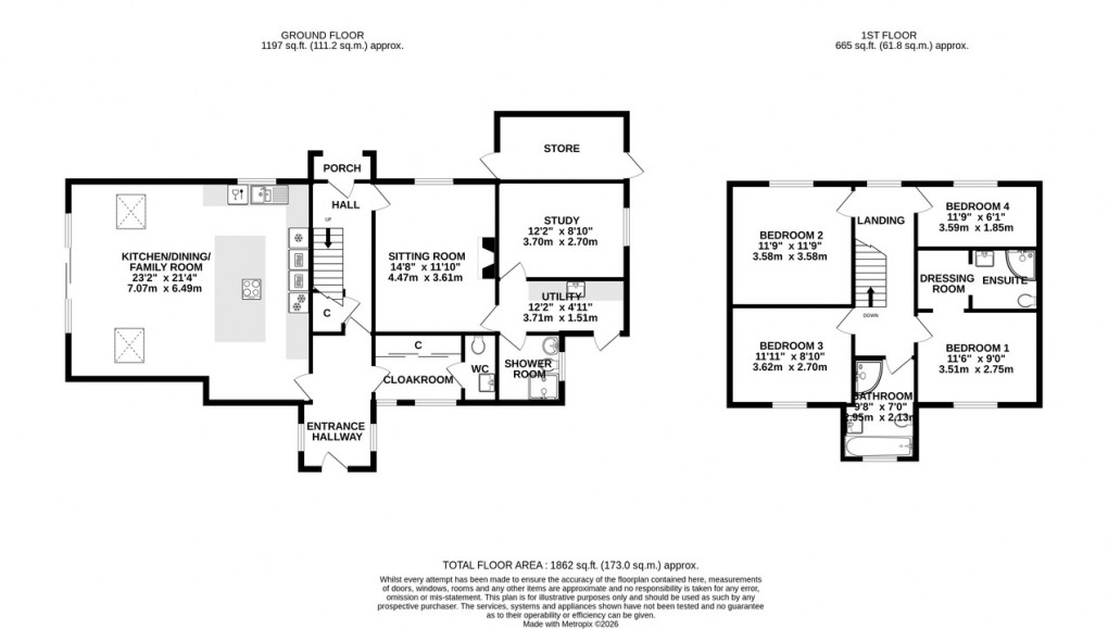 Floorplan for Middlezoy, Bridgwater