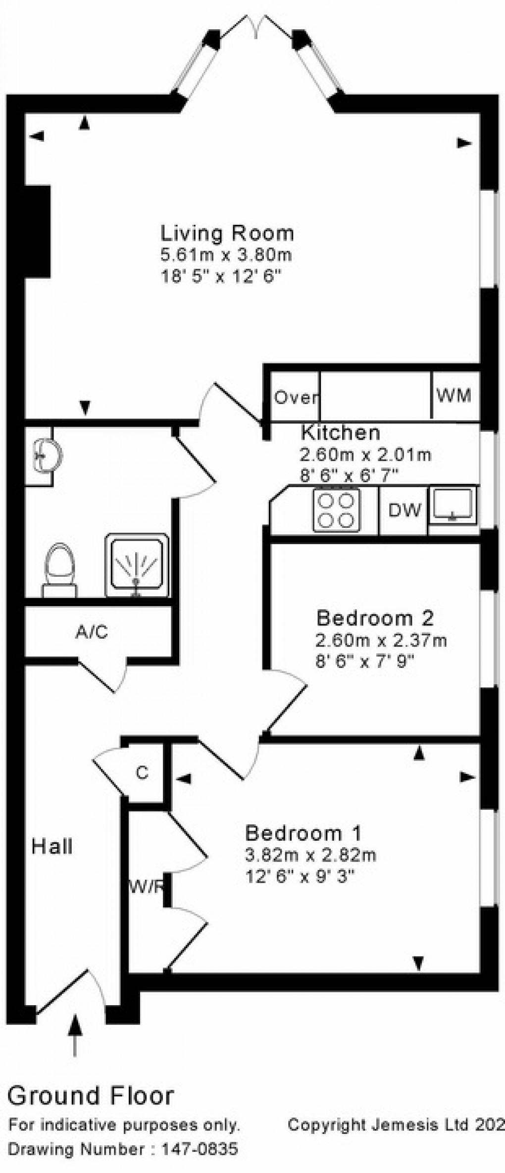 Floorplan for Carlton Court, Wells