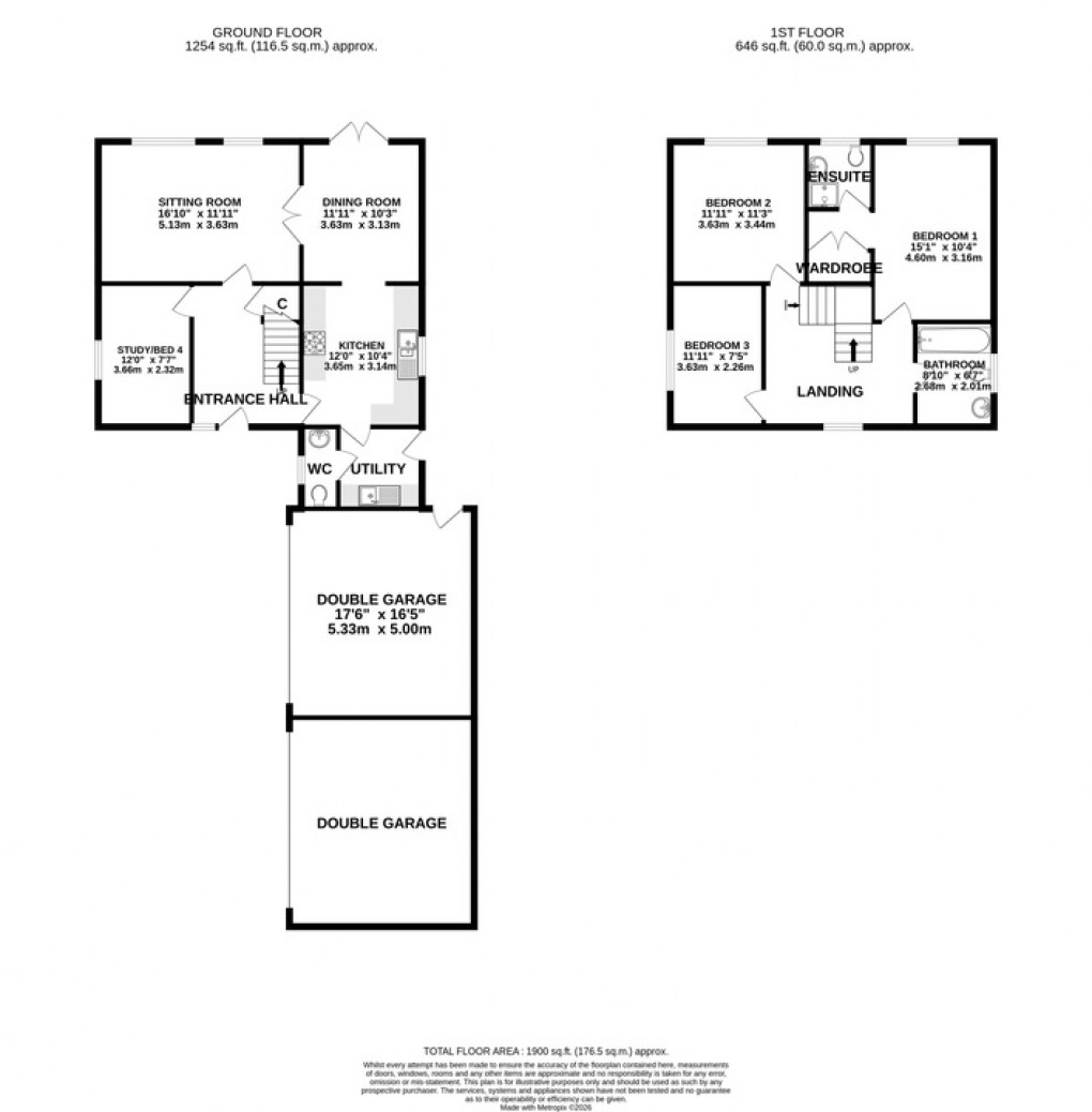 Floorplan for Hill Head Close, Glastonbury