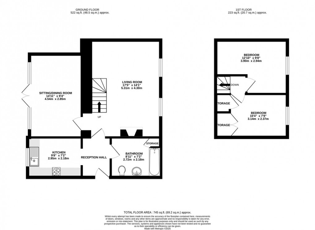 Floorplan for Langport Road, Somerton