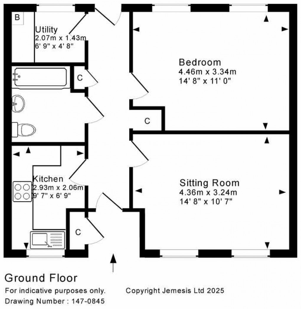 Floorplan for Davies Court Lethbridge Road, Wells