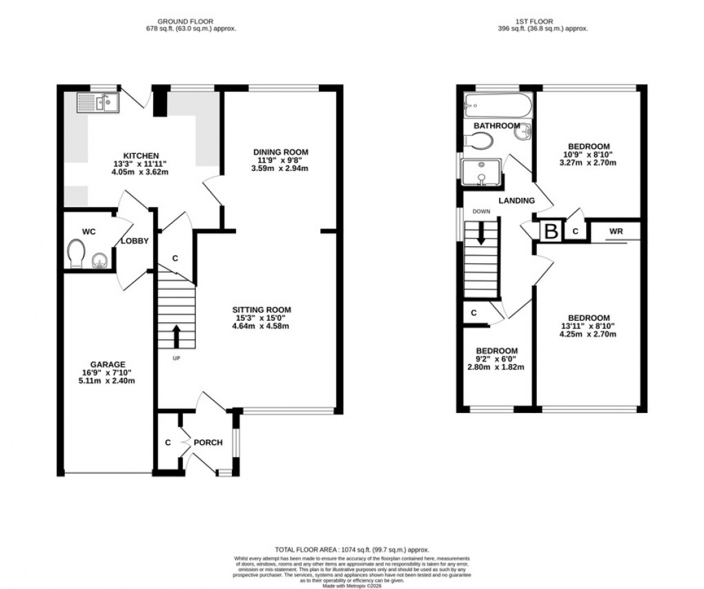 Floorplan for Puriton Park, Puriton
