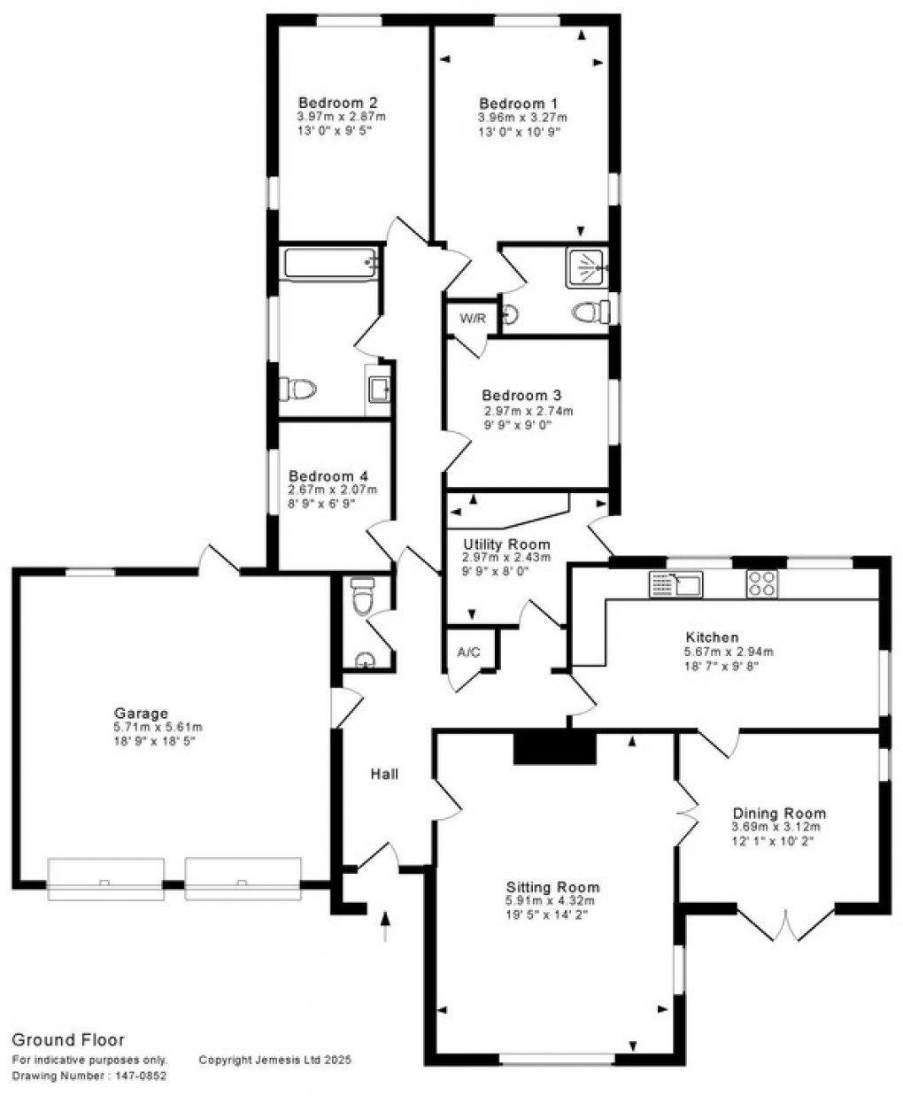 Floorplan for Ash Lane, Wells