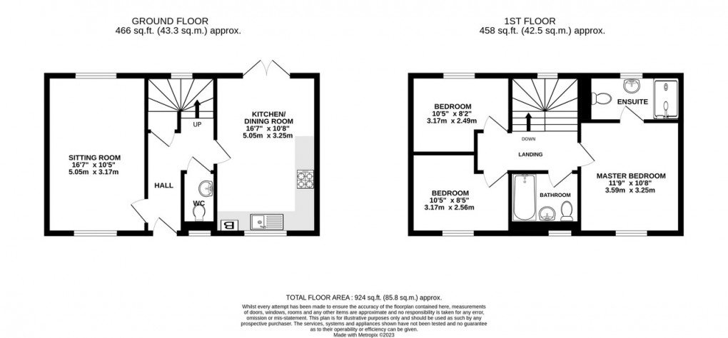 Floorplan for Old Nursery Drive, Ashcott