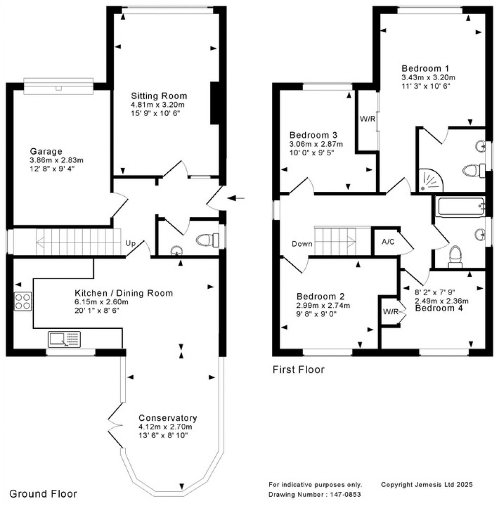 Floorplan for Bishop Crescent, Shepton Mallet