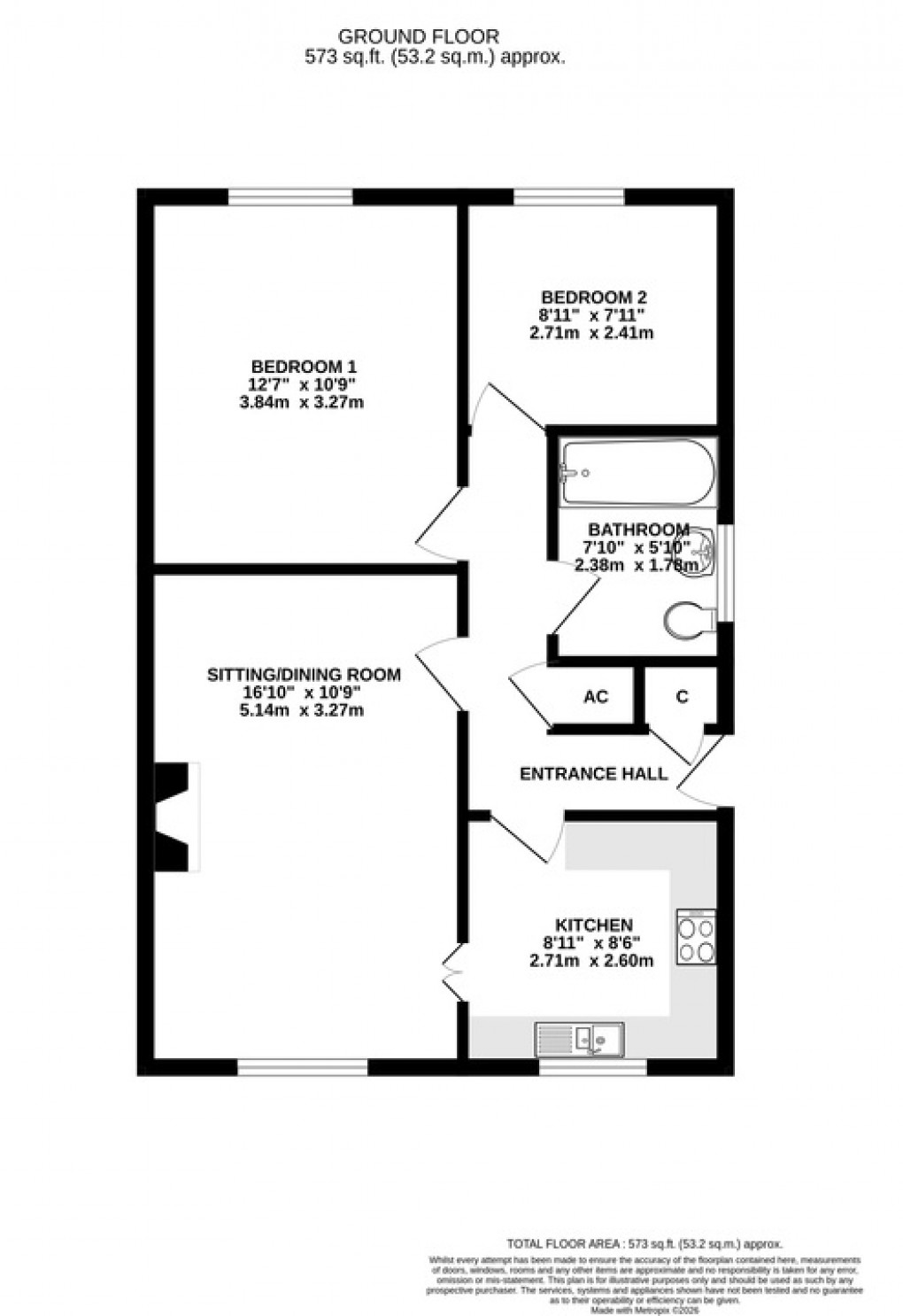 Floorplan for Parklands Way, Somerton