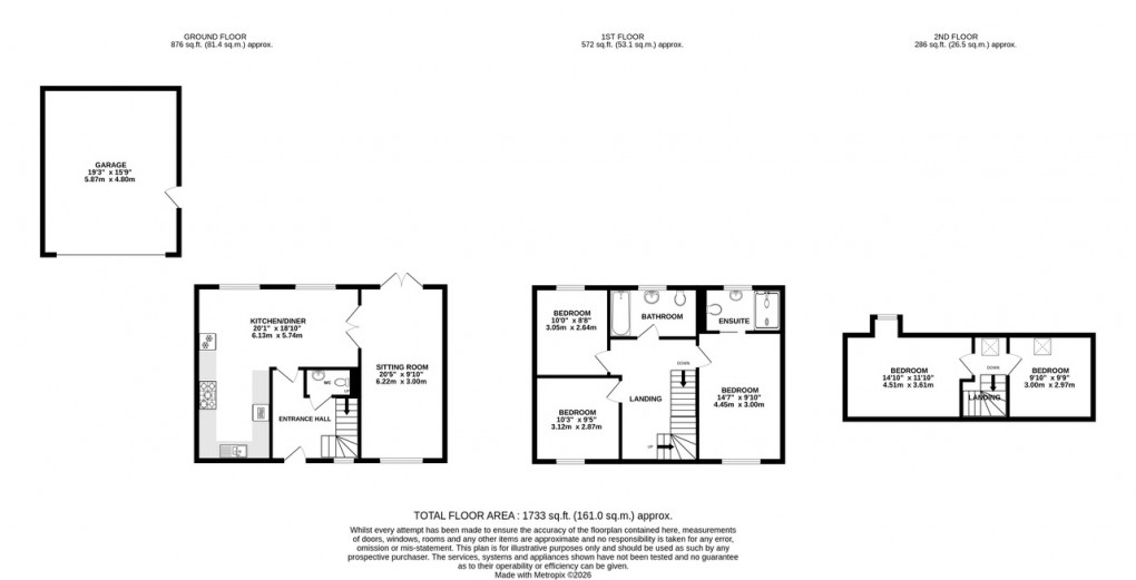 Floorplan for Old Nursery Drive, Ashcott