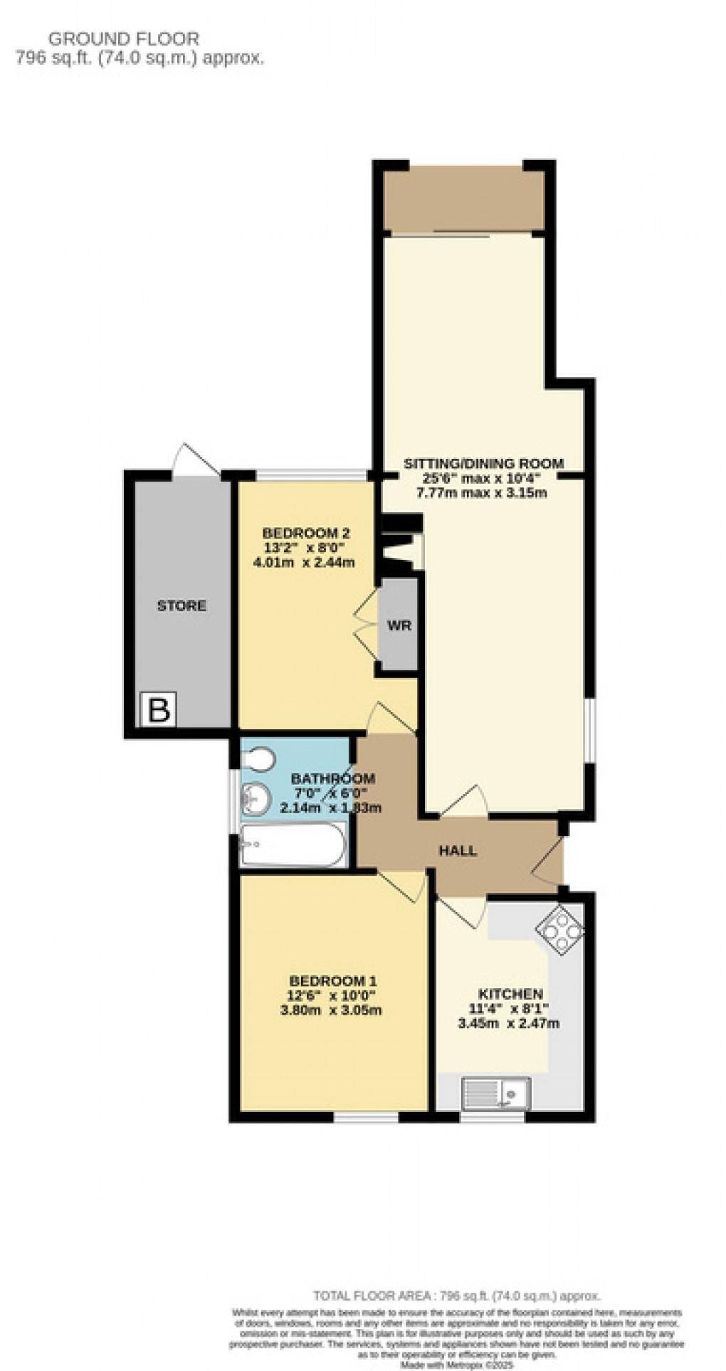 Floorplan for Ham Lane, Compton Dundon