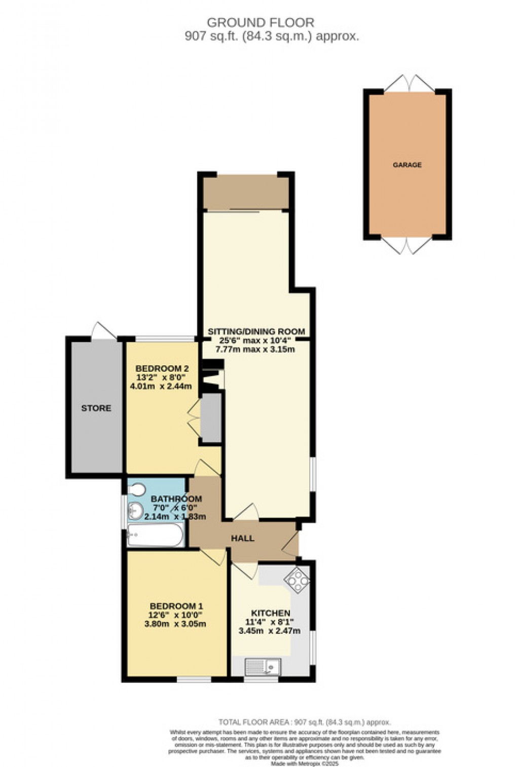 Floorplan for Ham Lane, Compton Dundon