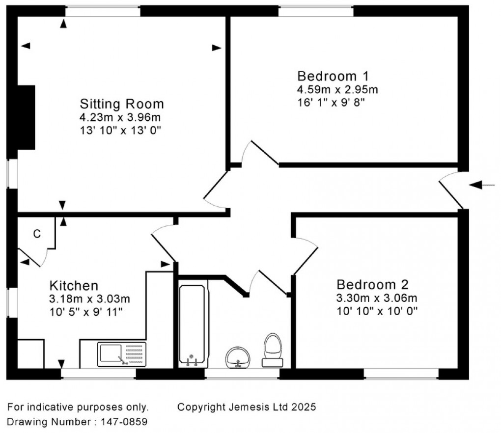 Floorplan for Frederick Court, Wells