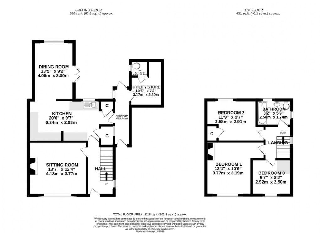 Floorplan for Portland Road, Street