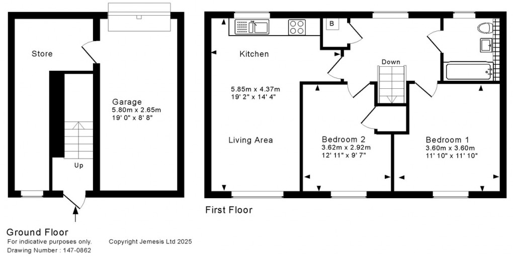Floorplan for Wand Road, Wells