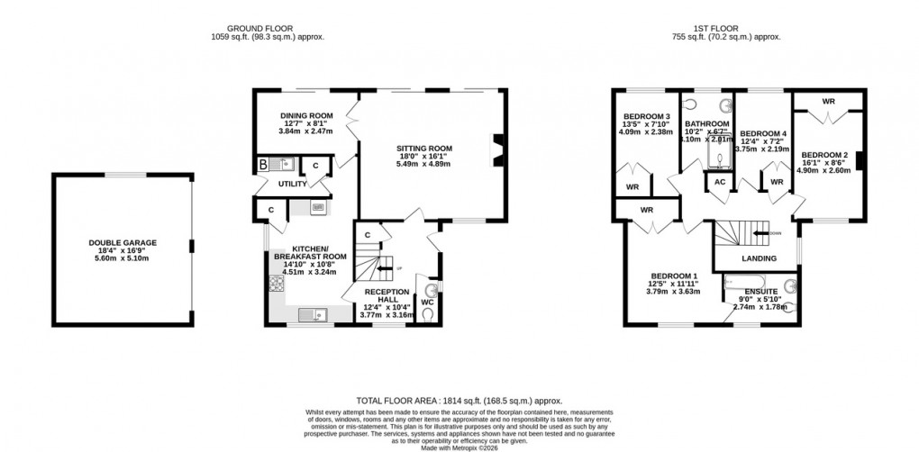 Floorplan for Meadowbank, Glastonbury