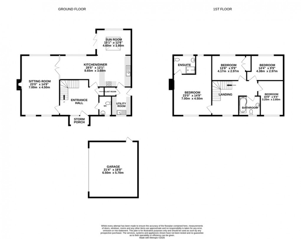 Floorplan for Blacksmiths Lane, Shapwick