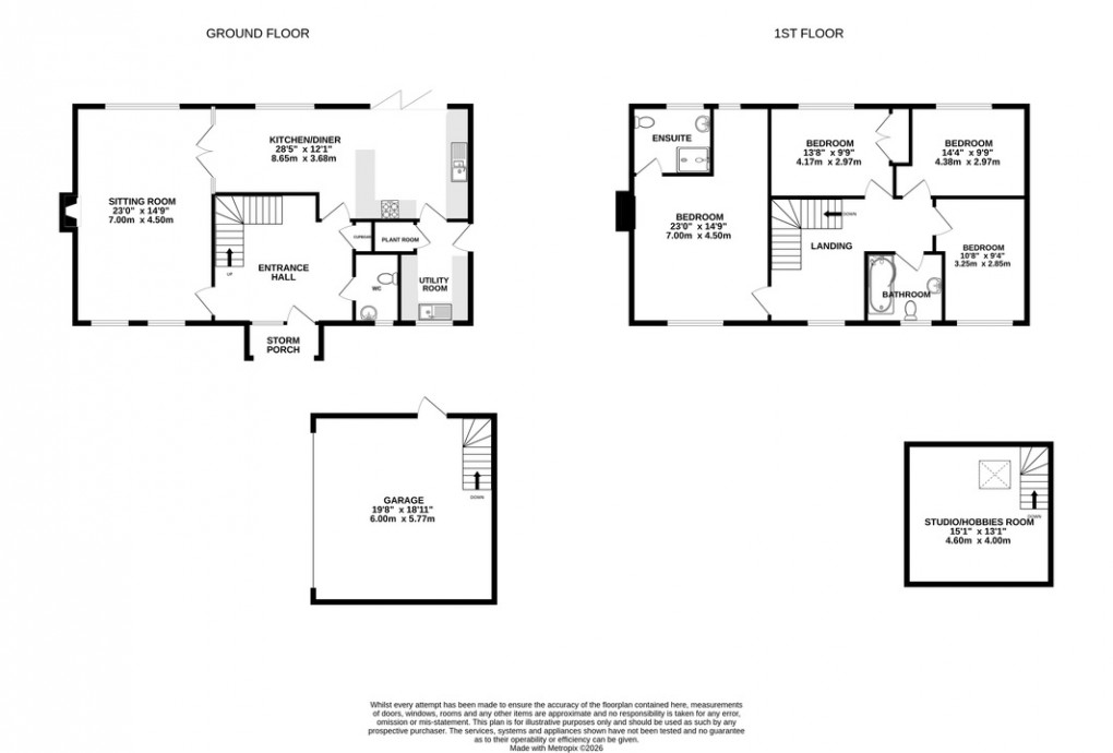Floorplan for Blacksmiths Lane, Shapwick