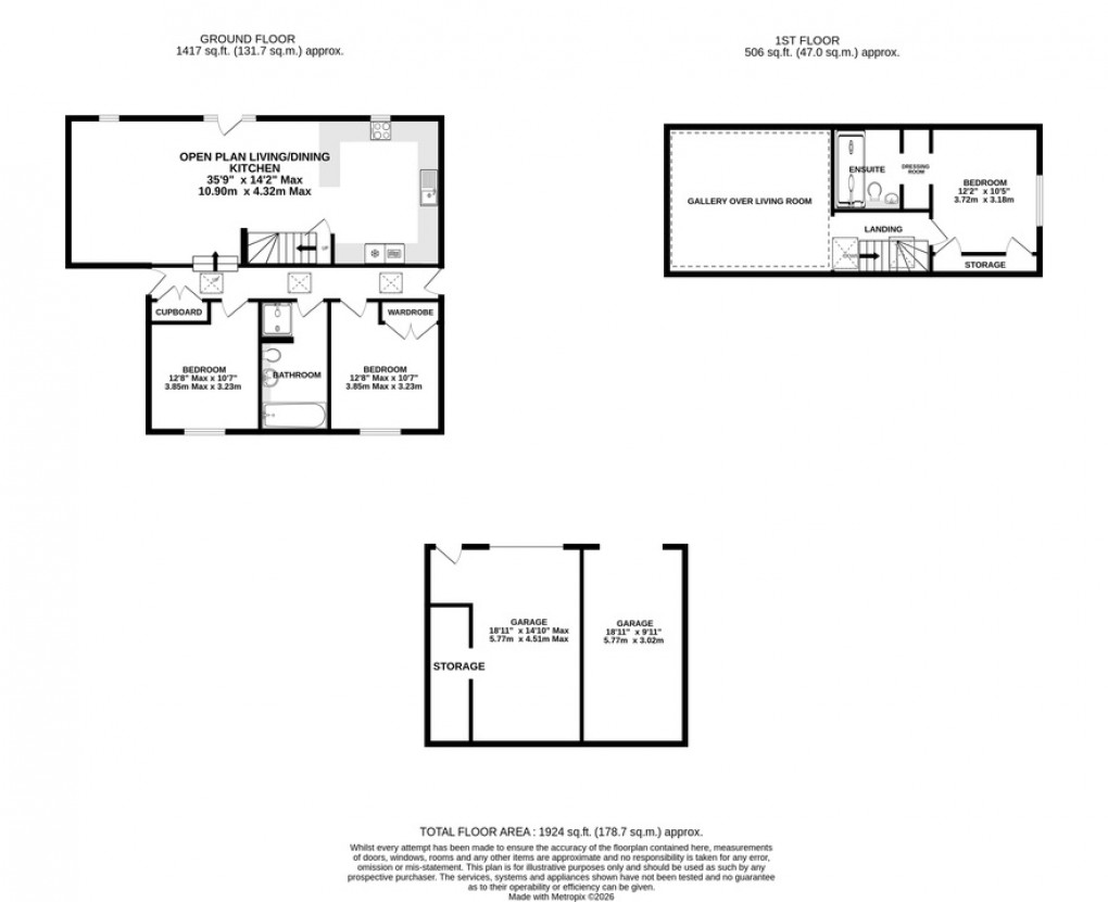 Floorplan for Riggiston Barns, Walton
