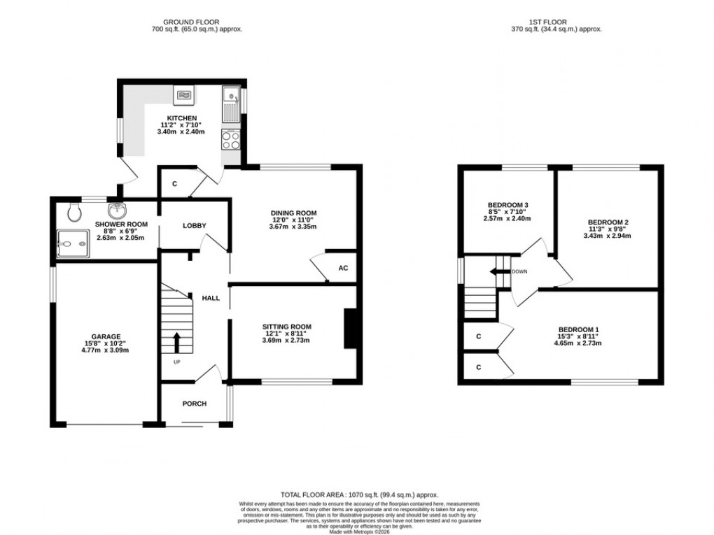 Floorplan for Kingscombe, Gurney Slade