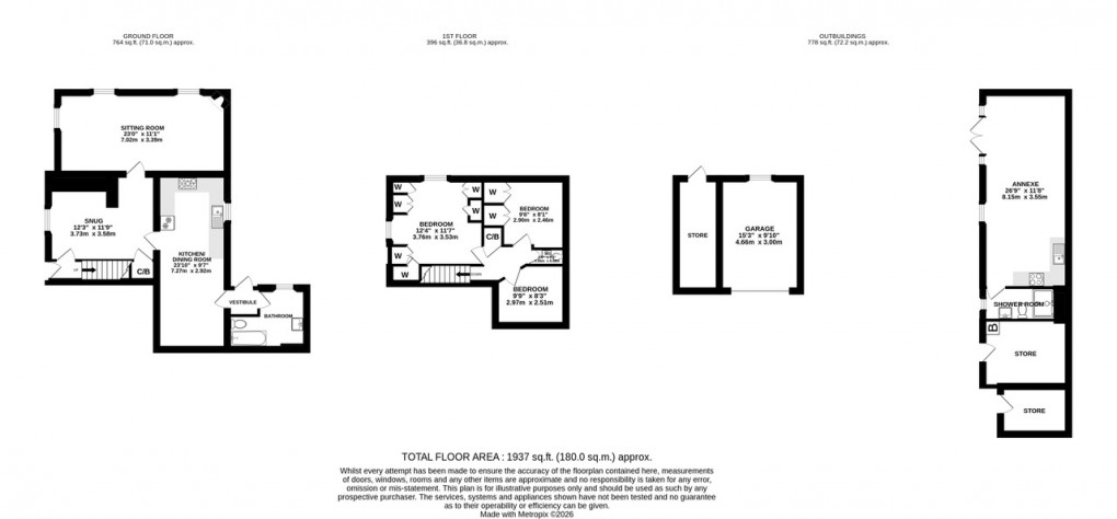 Floorplan for Hectors Stones, Woolavington