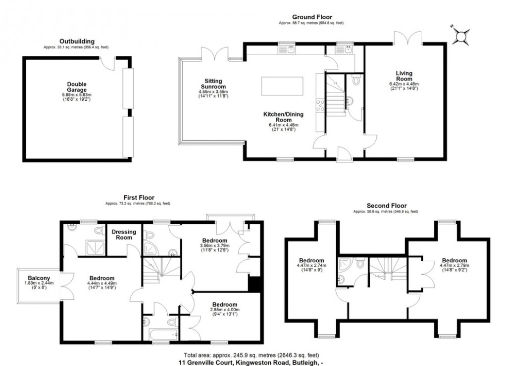 Floorplan for Grenville Court, Butleigh