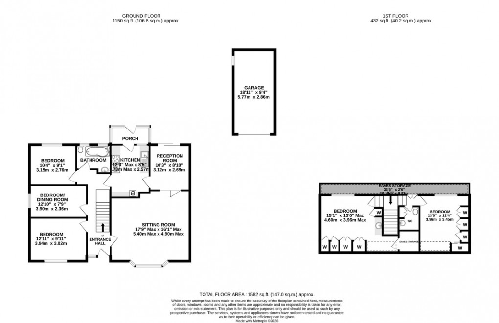 Floorplan for Townsend Lane, Chilton Polden