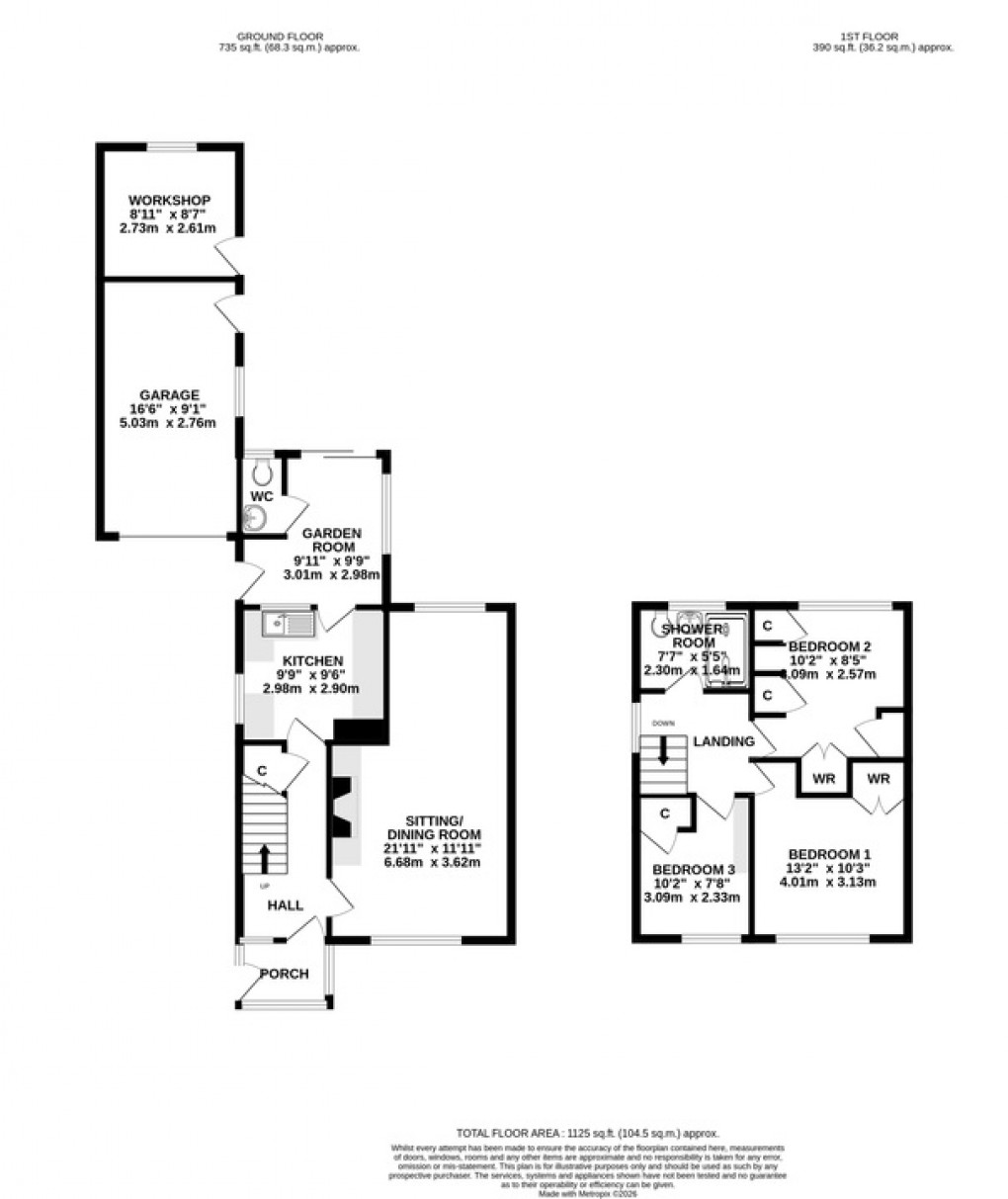 Floorplan for Pinewood, Somerton