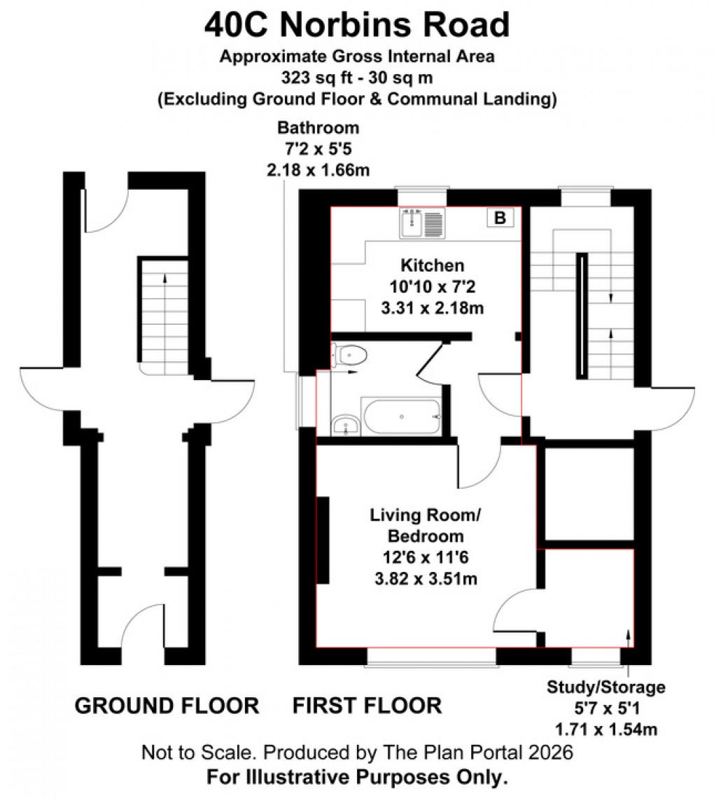 Floorplan for Norbins Road, Glastonbury